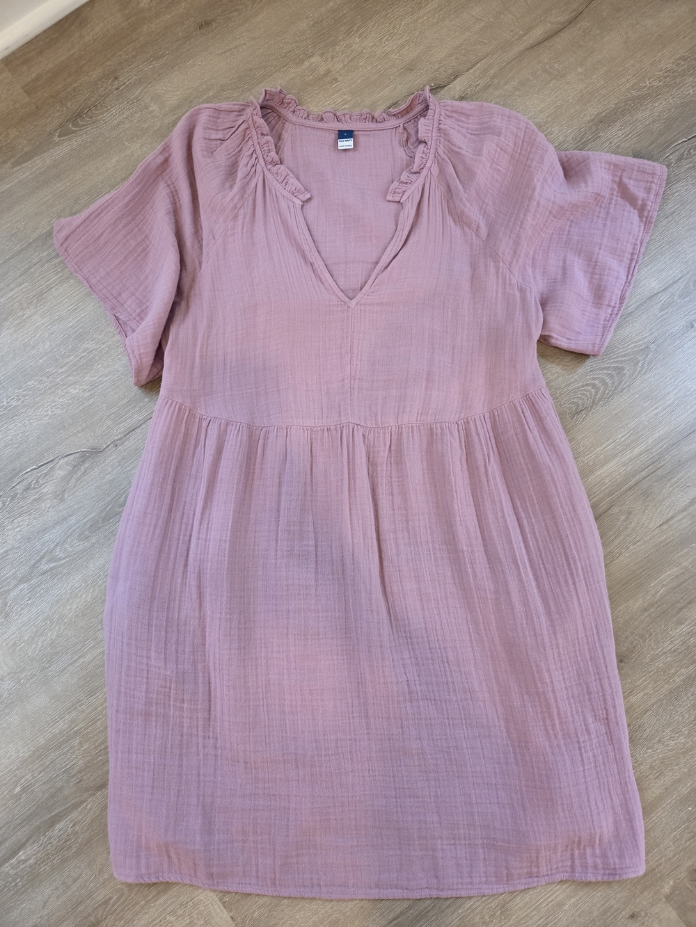 Old Navy lavender V-Neck Ruffle Babydoll Dress